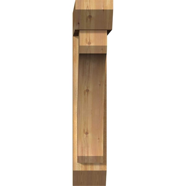 Legacy Slat Rough Sawn Bracket W/ Offset Brace, Western Red Cedar, 8W X 34D X 42H